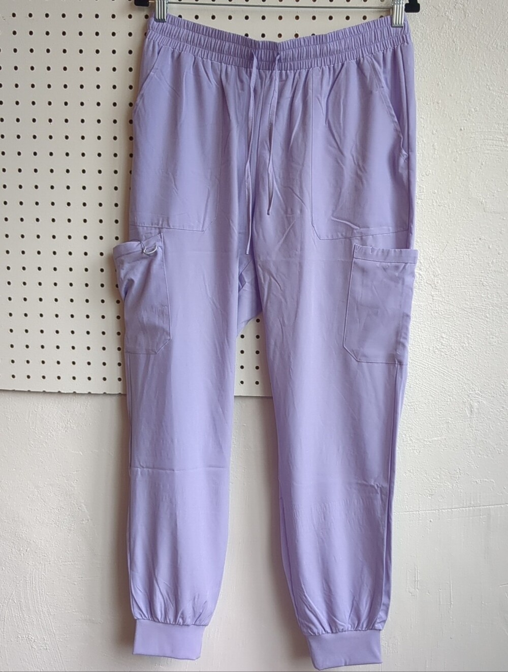 Lavender Cargo Joggers with Drawstring Waist